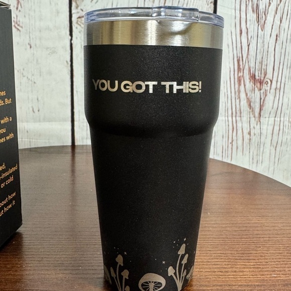 Everyday Dose 16 oz double walled stainless steel vacuum insulated Black tumbler - Picture 13 of 13